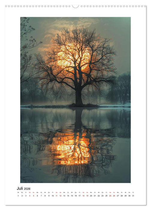 Spiegelungen - Reflektierte Schönheiten der Natur (CALVENDO Premium Wandkalender 2026)