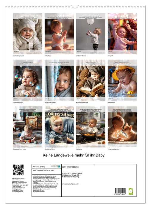 Keine Langeweile mehr für ihr Baby (CALVENDO Wandkalender 2026)