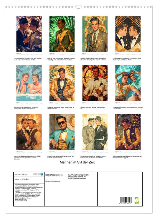 Männer im Stil der Zeit (CALVENDO Wandkalender 2026)