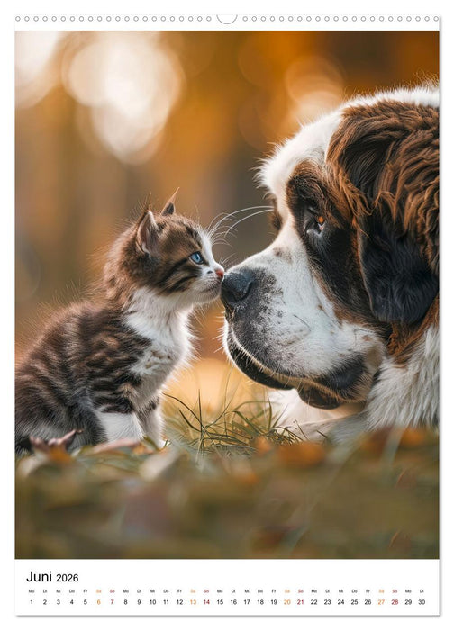 Bernhardiner - gutmütig und tapfer (CALVENDO Premium Wandkalender 2026)
