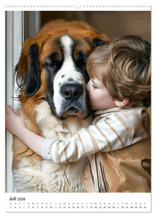 Bernhardiner - gutmütig und tapfer (CALVENDO Premium Wandkalender 2026)