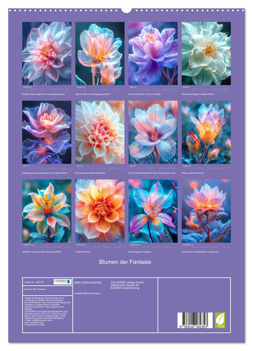 Blumen der Fantasie (CALVENDO Premium Wandkalender 2026)
