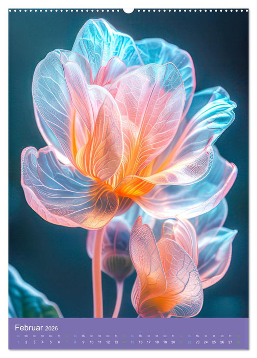 Blumen der Fantasie (CALVENDO Premium Wandkalender 2026)