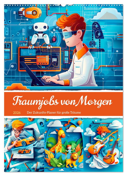 Traumjobs von Morgen - Der Zukunfts-Planer für große Träume (CALVENDO Wandkalender 2026)