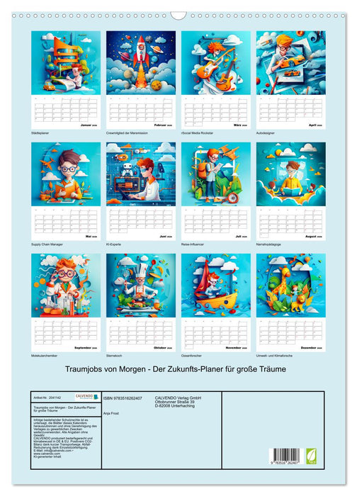 Traumjobs von Morgen - Der Zukunfts-Planer für große Träume (CALVENDO Wandkalender 2026)