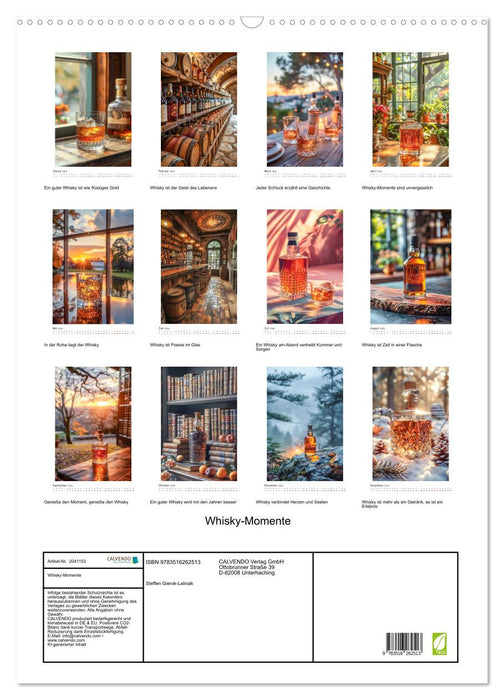 Whisky-Momente (CALVENDO Wandkalender 2026)