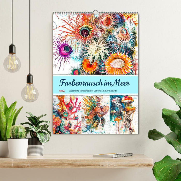 Farbenrausch im Meer - Abstrakte Schönheit des Lebens am Korallenriff (CALVENDO Wandkalender 2026)
