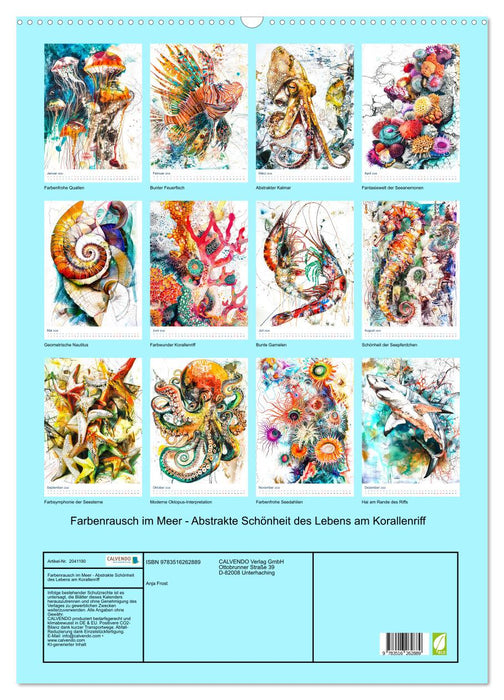 Farbenrausch im Meer - Abstrakte Schönheit des Lebens am Korallenriff (CALVENDO Wandkalender 2026)