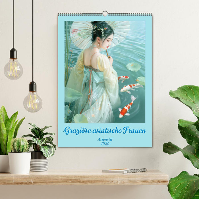 Graziöse asiatische Frauen - Asienstil (CALVENDO Wandkalender 2026)