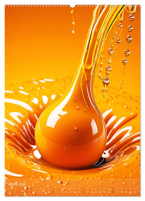 Splish! Splash! DROP ART (CALVENDO Wandkalender 2026)