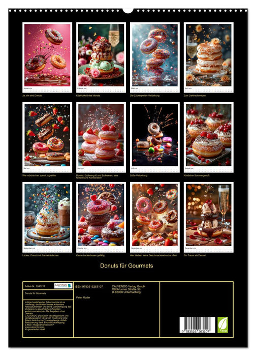Donuts für Gourmets (CALVENDO Premium Wandkalender 2026)