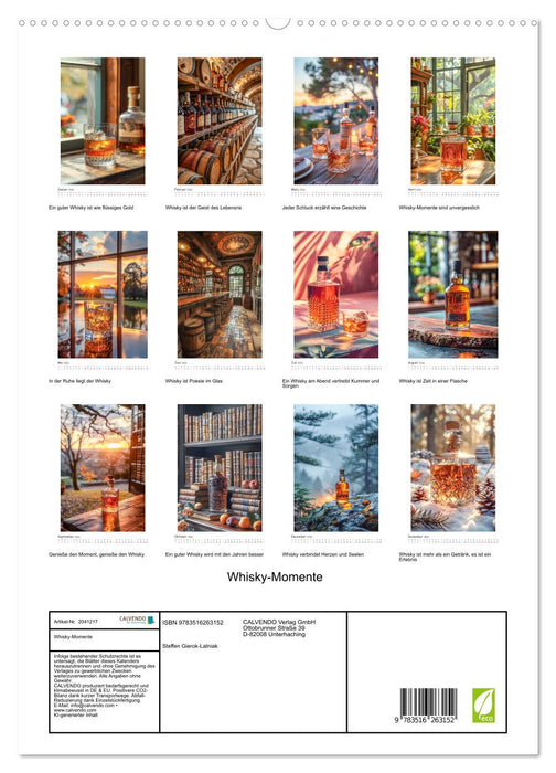 Whisky-Momente (CALVENDO Premium Wandkalender 2026)
