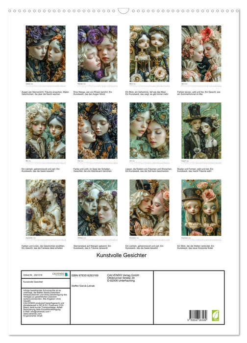 Kunstvolle Gesichter (CALVENDO Wandkalender 2026)
