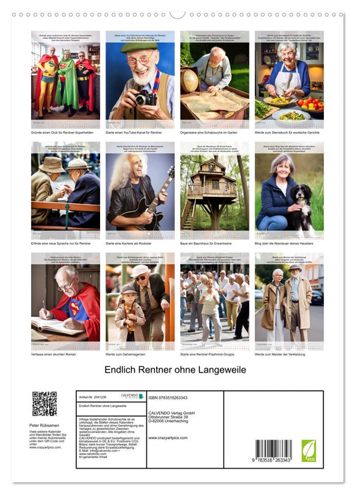 Endlich Rentner ohne Langeweile (CALVENDO Premium Wandkalender 2026)