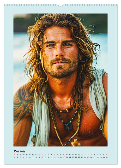 Tatoo-Boys. Coole Jungs am Meer (CALVENDO Wandkalender 2026)