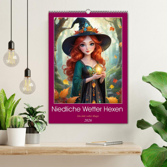 Niedliche Wetter Hexen (CALVENDO Wandkalender 2026)