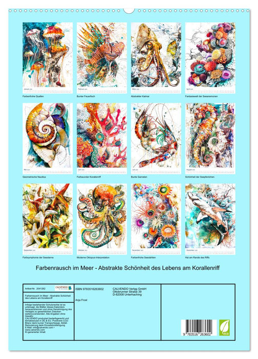 Farbenrausch im Meer - Abstrakte Schönheit des Lebens am Korallenriff (CALVENDO Premium Wandkalender 2026)