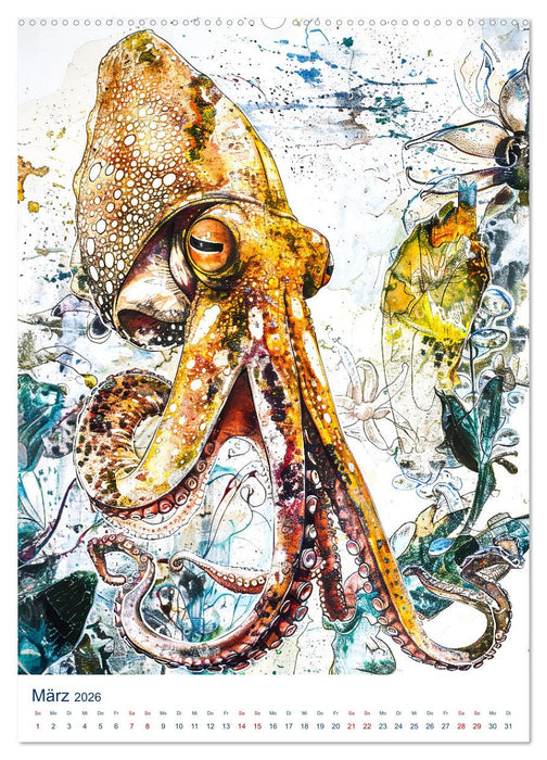 Farbenrausch im Meer - Abstrakte Schönheit des Lebens am Korallenriff (CALVENDO Premium Wandkalender 2026)