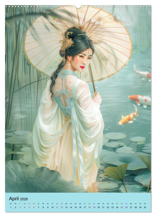 Graziöse asiatische Frauen - Asienstil (CALVENDO Premium Wandkalender 2026)