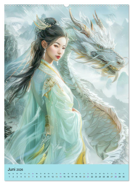 Graziöse asiatische Frauen - Asienstil (CALVENDO Premium Wandkalender 2026)