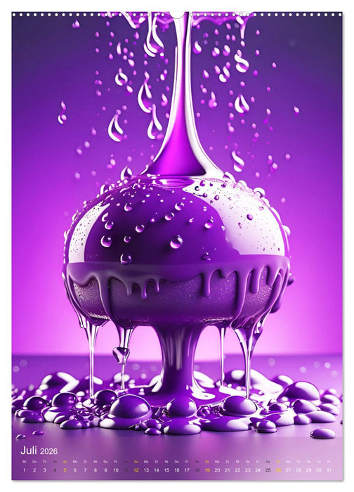 Splish! Splash! DROP ART (CALVENDO Premium Wandkalender 2026)