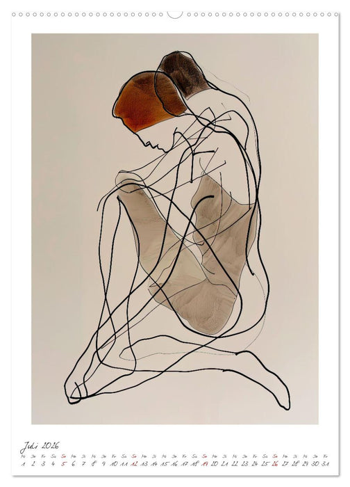 Kontur PUR - Feminine Formen (CALVENDO Premium Wandkalender 2026)