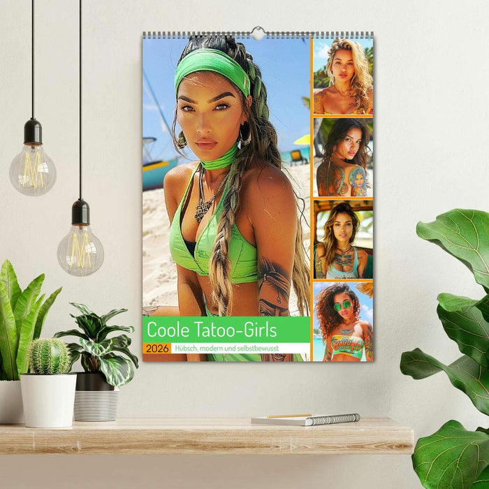 Coole Tatoo-Girls. Hübsch, modern und selbstbewusst (CALVENDO Wandkalender 2026)