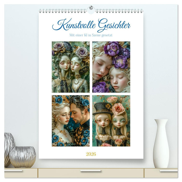 Kunstvolle Gesichter (CALVENDO Premium Wandkalender 2026)