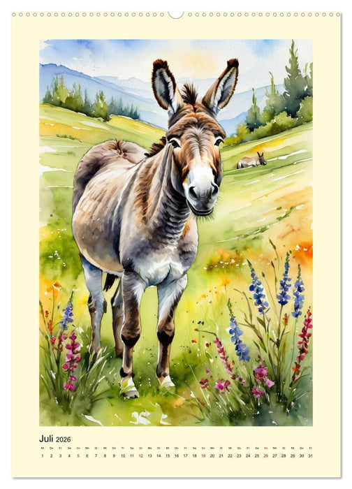 Esel - zauberhafte Langohren (CALVENDO Premium Wandkalender 2026)