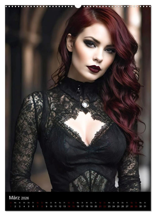 Wunderschöne Gothic Divas (CALVENDO Wandkalender 2026)