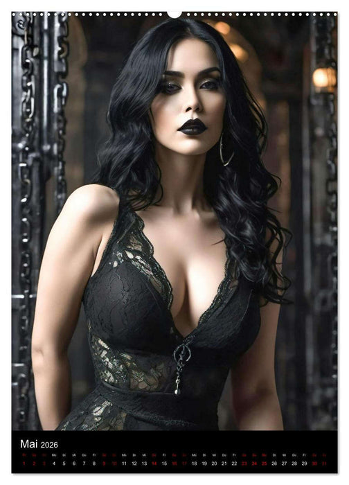 Wunderschöne Gothic Divas (CALVENDO Wandkalender 2026)