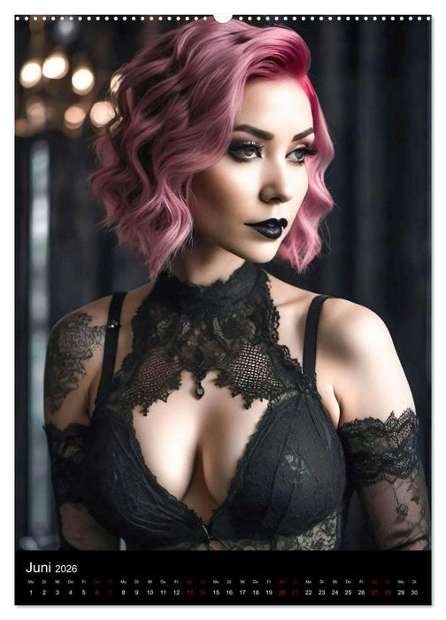 Wunderschöne Gothic Divas (CALVENDO Wandkalender 2026)