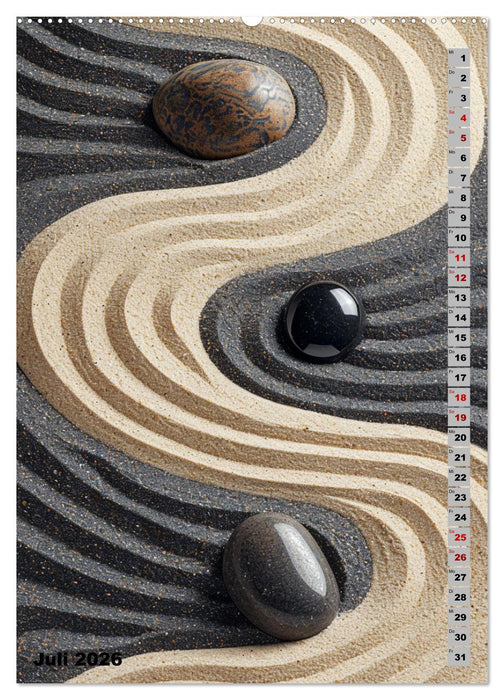 Zen aus Sand (CALVENDO Premium Wandkalender 2026)