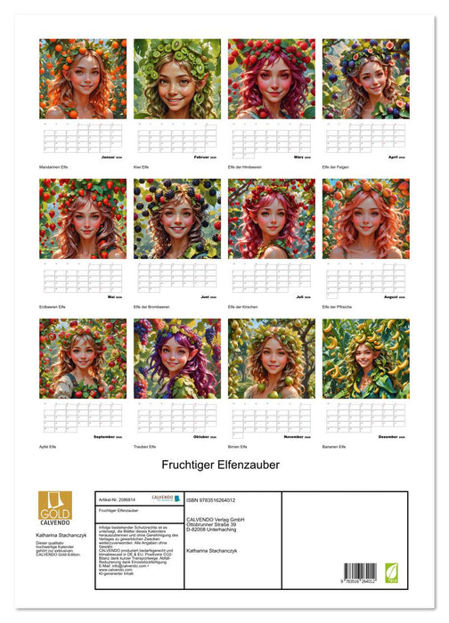 Fruchtiger Elfenzauber (CALVENDO Wandkalender 2026)