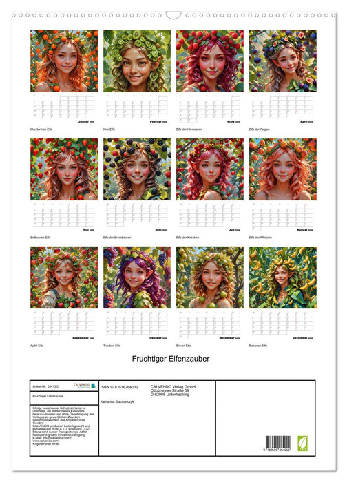 Fruchtiger Elfenzauber (CALVENDO Wandkalender 2026)