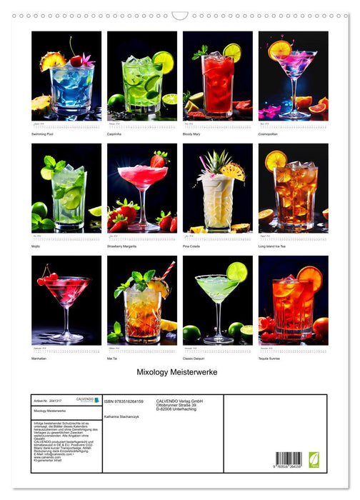 Mixology Meisterwerke (CALVENDO Wandkalender 2026)