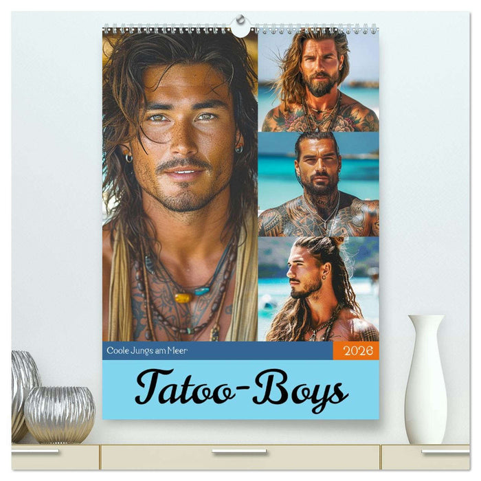 Tatoo-Boys. Coole Jungs am Meer (CALVENDO Premium Wandkalender 2026)