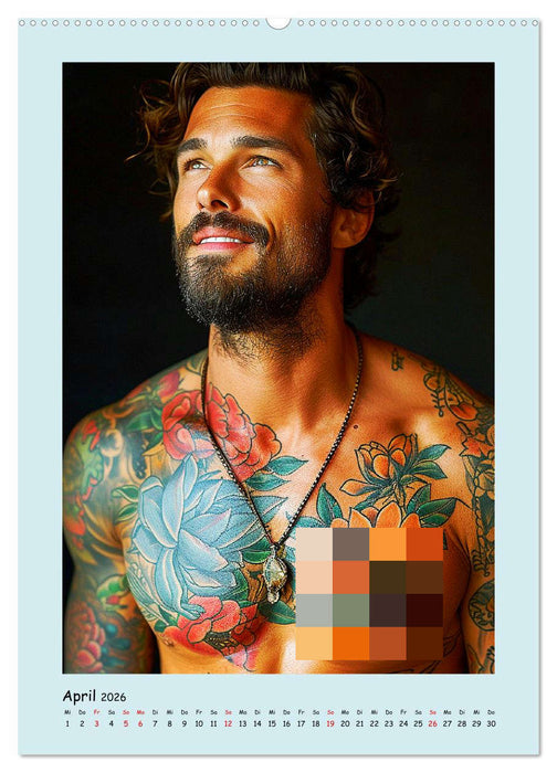 Tattoo-Boys. Coole Jungs am Meer (CALVENDO Premium Wandkalender 2026)