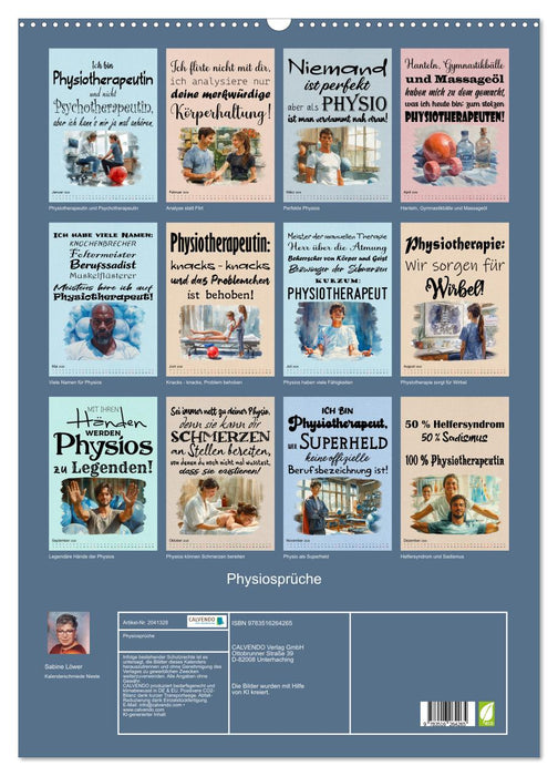 Physiosprüche (CALVENDO Wandkalender 2026)