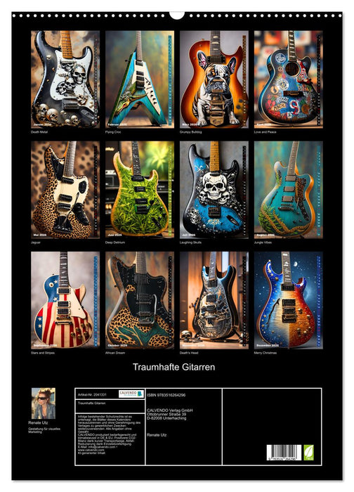 Traumhafte Gitarren (CALVENDO Wandkalender 2026)