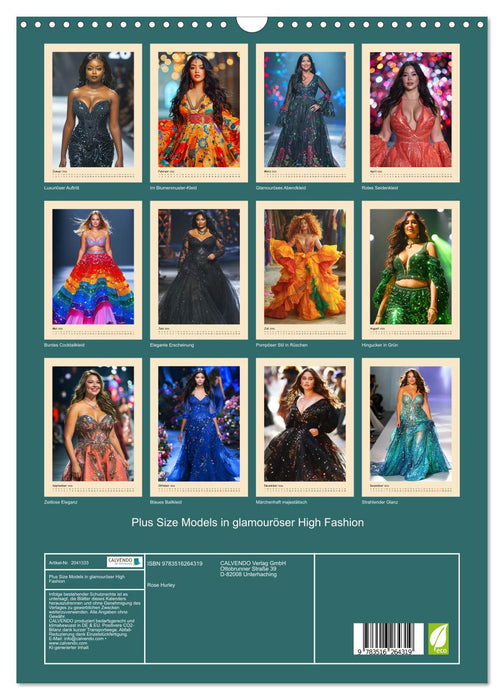 Plus Size Models in glamouröser High Fashion (CALVENDO Wandkalender 2026)
