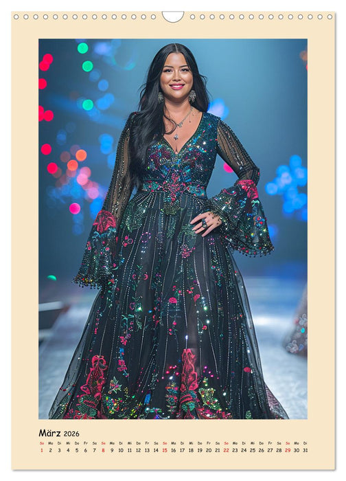 Plus Size Models in glamouröser High Fashion (CALVENDO Wandkalender 2026)