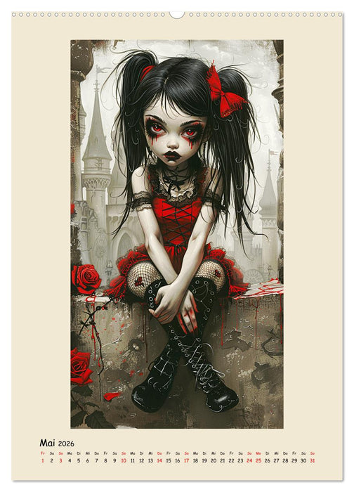 Gothic-Girls. Bizzare Comic-Art (CALVENDO Wandkalender 2026)