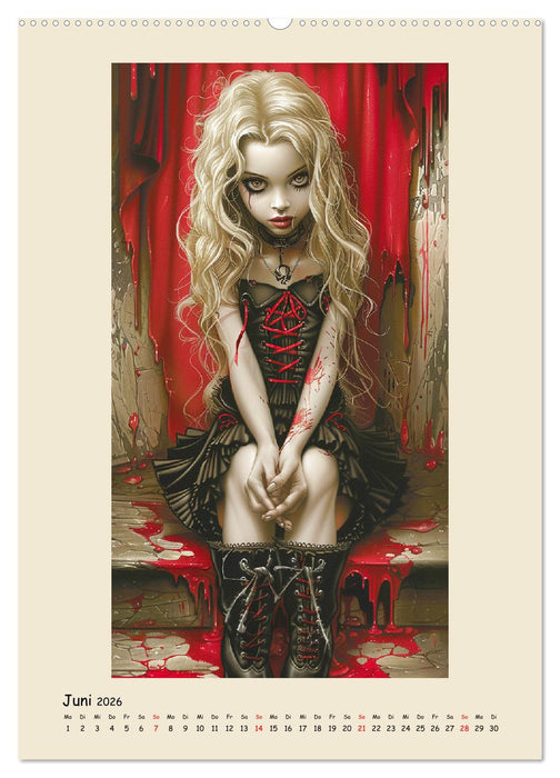 Gothic-Girls. Bizzare Comic-Art (CALVENDO Wandkalender 2026)