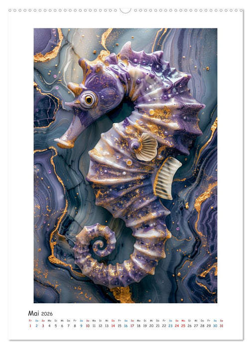 Animalische Mamorkunst (CALVENDO Wandkalender 2026)