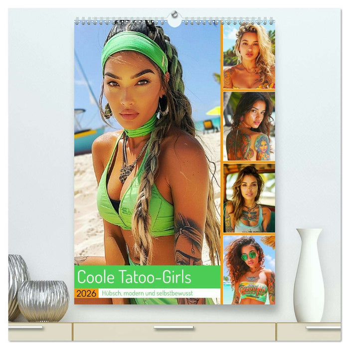 Coole Tatoo-Girls. Hübsch, modern und selbstbewusst (CALVENDO Premium Wandkalender 2026)