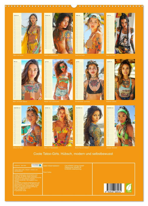 Coole Tatoo-Girls. Hübsch, modern und selbstbewusst (CALVENDO Premium Wandkalender 2026)