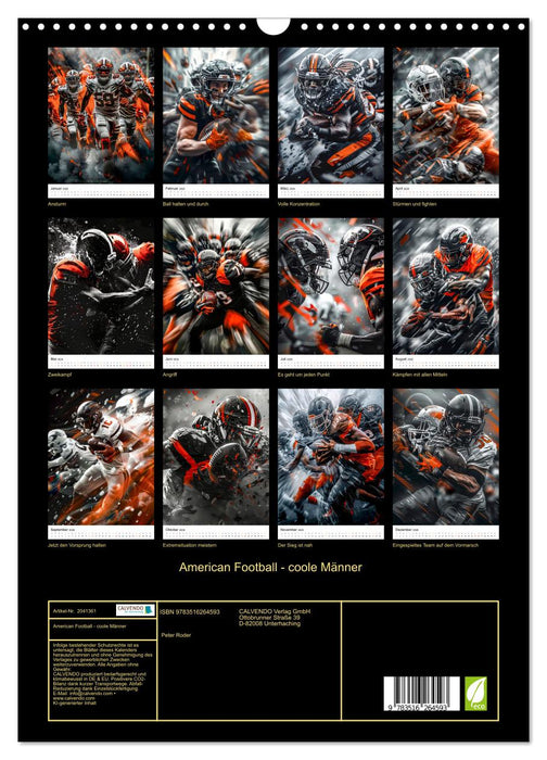 American Football - coole Männer (CALVENDO Wandkalender 2026)
