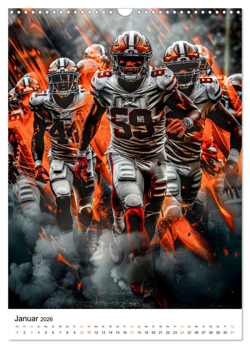 American Football - coole Männer (CALVENDO Wandkalender 2026)