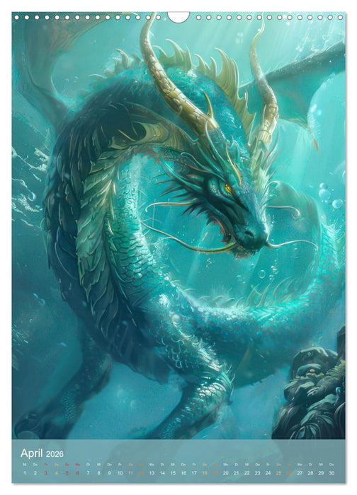 Drachen - Im Fantasieland gesichtet (CALVENDO Wandkalender 2026)
